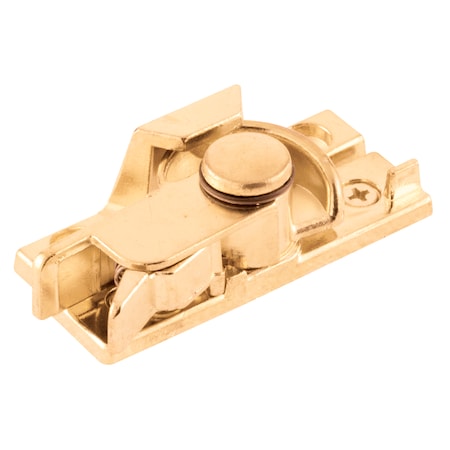 Prime-Line Sash Lock and Keeper with Screws, Child Safe, Brass Plated Single Pack F 2677